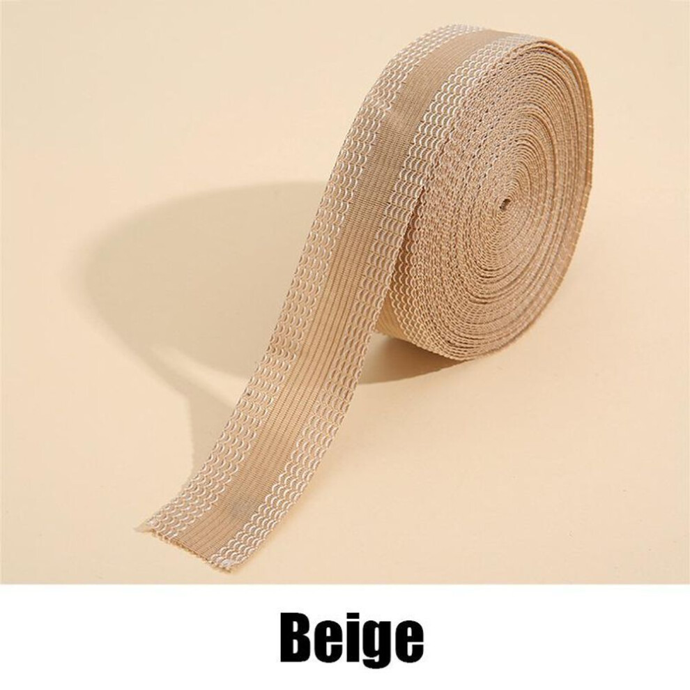 (beige, 2.5*100cm) Diy Sewing Fabric Self-adhesive Quick Pants Paste Iron On Pants Trim The Part