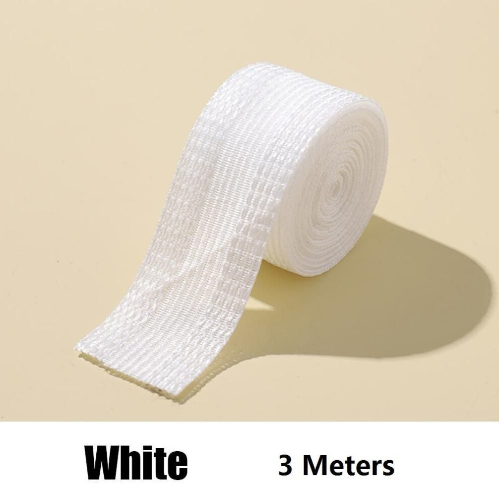 (white, 2.5*300cm) Diy Sewing Fabric Self-adhesive Quick Pants Paste Iron On Pants Trim The Part