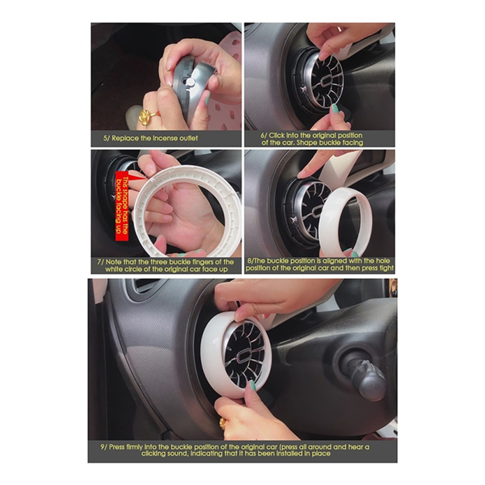 1Set/4Pcs Car Air Conditioner Vent Trim Cover 4852496767693