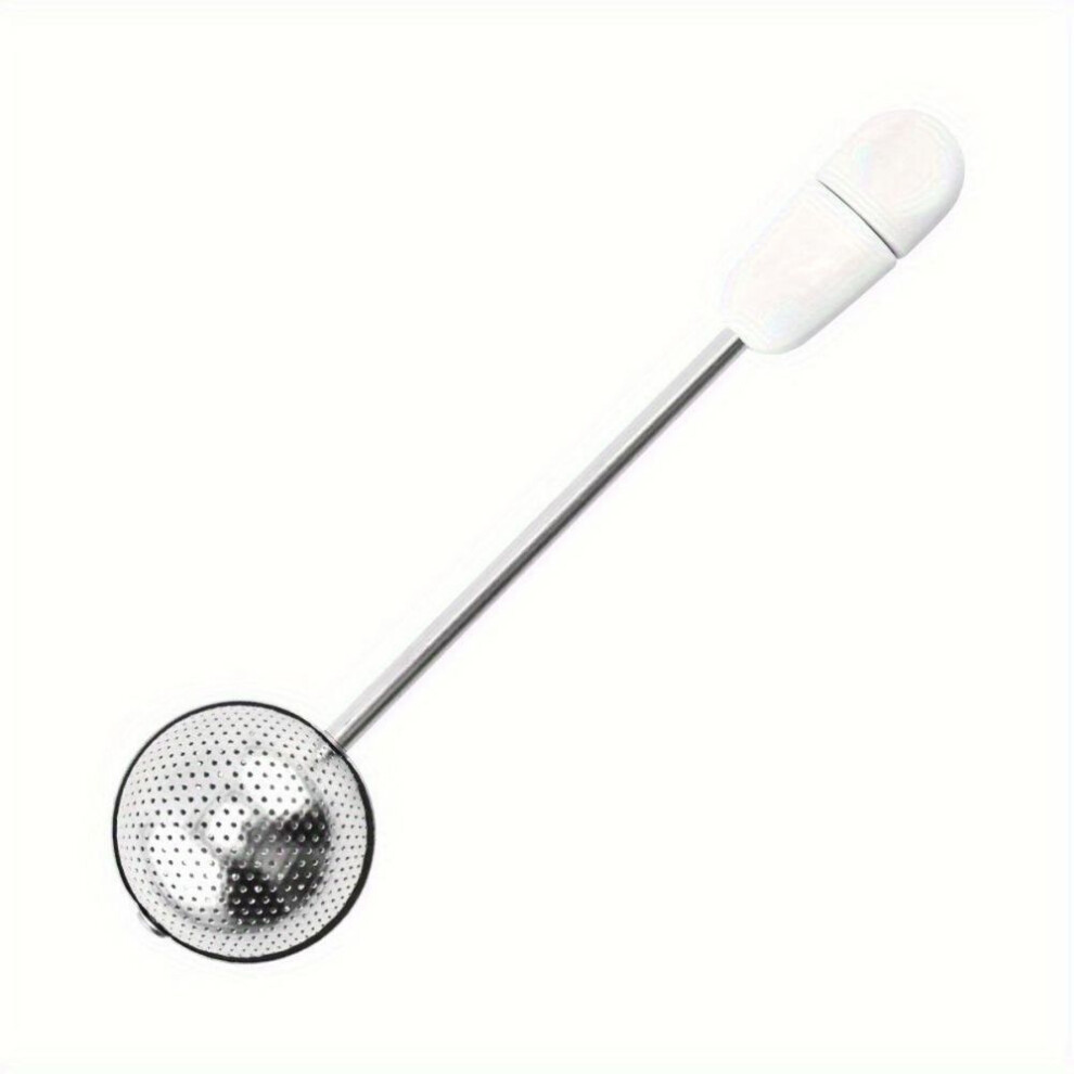 (white) Tea Strainer Stainless Steel Tea Infuser Mesh Tea Ball Infuser Filter Reusable Loose Leaf Strainer Bag Brew Herb Tea Accessories
