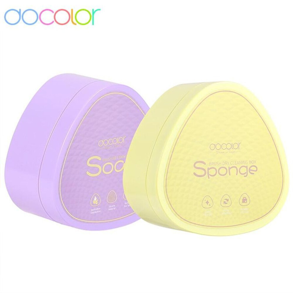 (multicolor) Docolor Makeup Brush Quick Cleaner Make Up Washing Brushes Cosmetic Remover Sponge Brush Cleaner Box Scrubber Board Tool