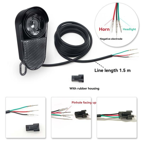 36V 48V Electric Bicycle Headlight Bike Light 1