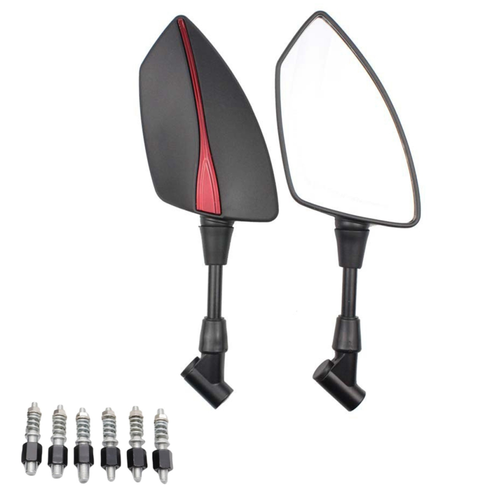 Motorcycle Universal 10Mm 8Mm Rearview Mirror Side Red 4851369234874