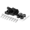 Μοτοσικλέτα 22mm Handle Riser Bar Kit Μαύρο 2