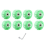 8 pezzi Glitter Light Up Roller Ruota da skate luminosa verde 3