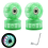 8 pezzi Glitter Light Up Roller Ruota da skate luminosa verde 6