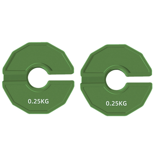 2PC Gym Micro-types Rubber Dumbbell Plates, 35mm Διάφραγμα 0,25KG 1