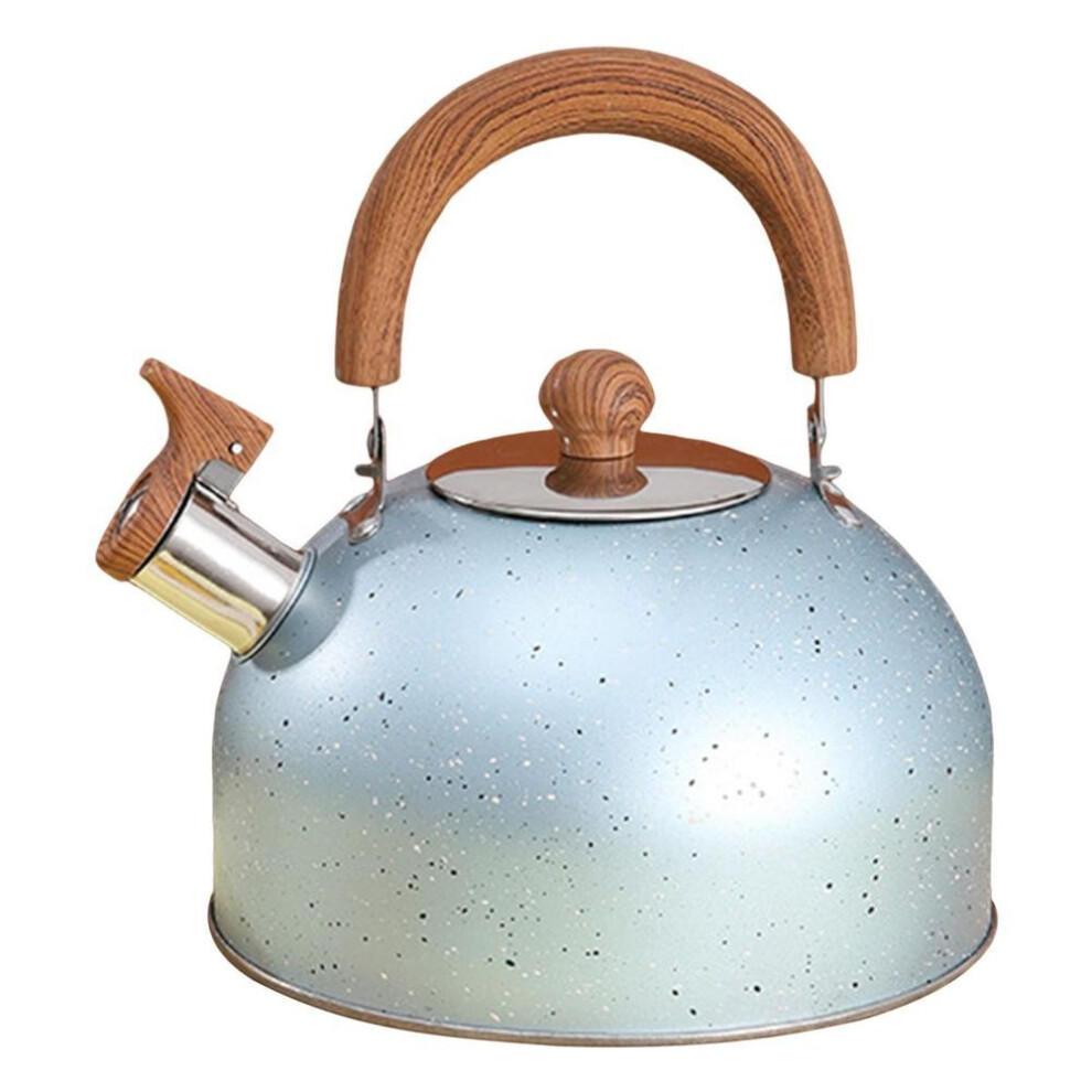 (blue, 2L) Whistling Tea Kettle 2l Stove Top Teakettle With Cool Touch Ergonomic Handle Stainless Steel Teapot For Induction Gas Electric Ceramic Hobs Large