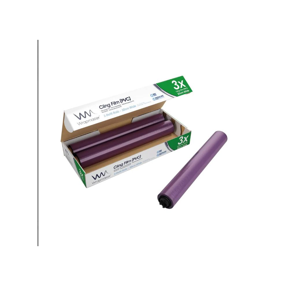Wrapmaster 1000 Cling Film Refill 300 mm x 100 m (Pack of 3)