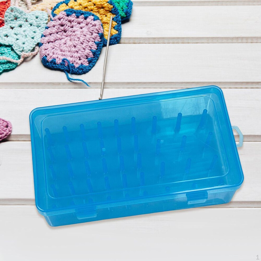 (blue) Clear Spool Storage Box For Embroidery Thread Organization