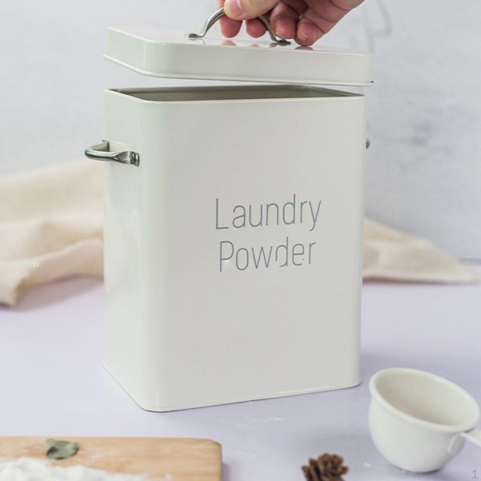 (as the picture, 23x18.2x15.7cm) 6.5l Laundry Case Cereal Flour Barrel Food Storage Box With Spoon Organizer Canister Bin