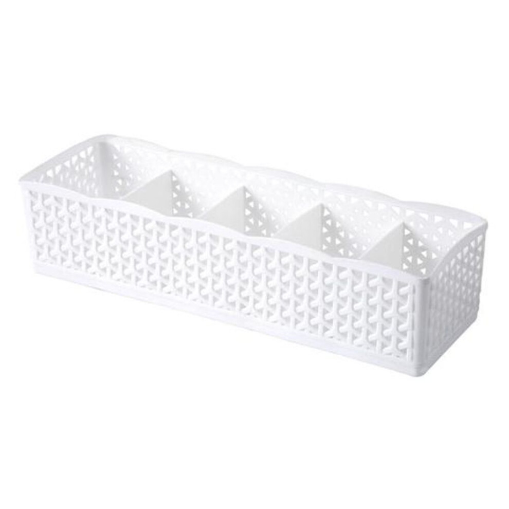 (white) Fashion Hollow Plastic Drawer Closet Storage Box Underwear Socks Tie Organizer