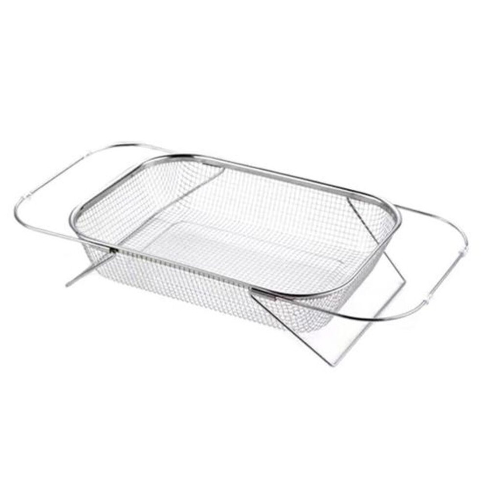 (L) Sink Drainer Basket Stainless Steel Expandable Sink Colander Strainer Basket For Vegetables Fruits Pasta Dishes
