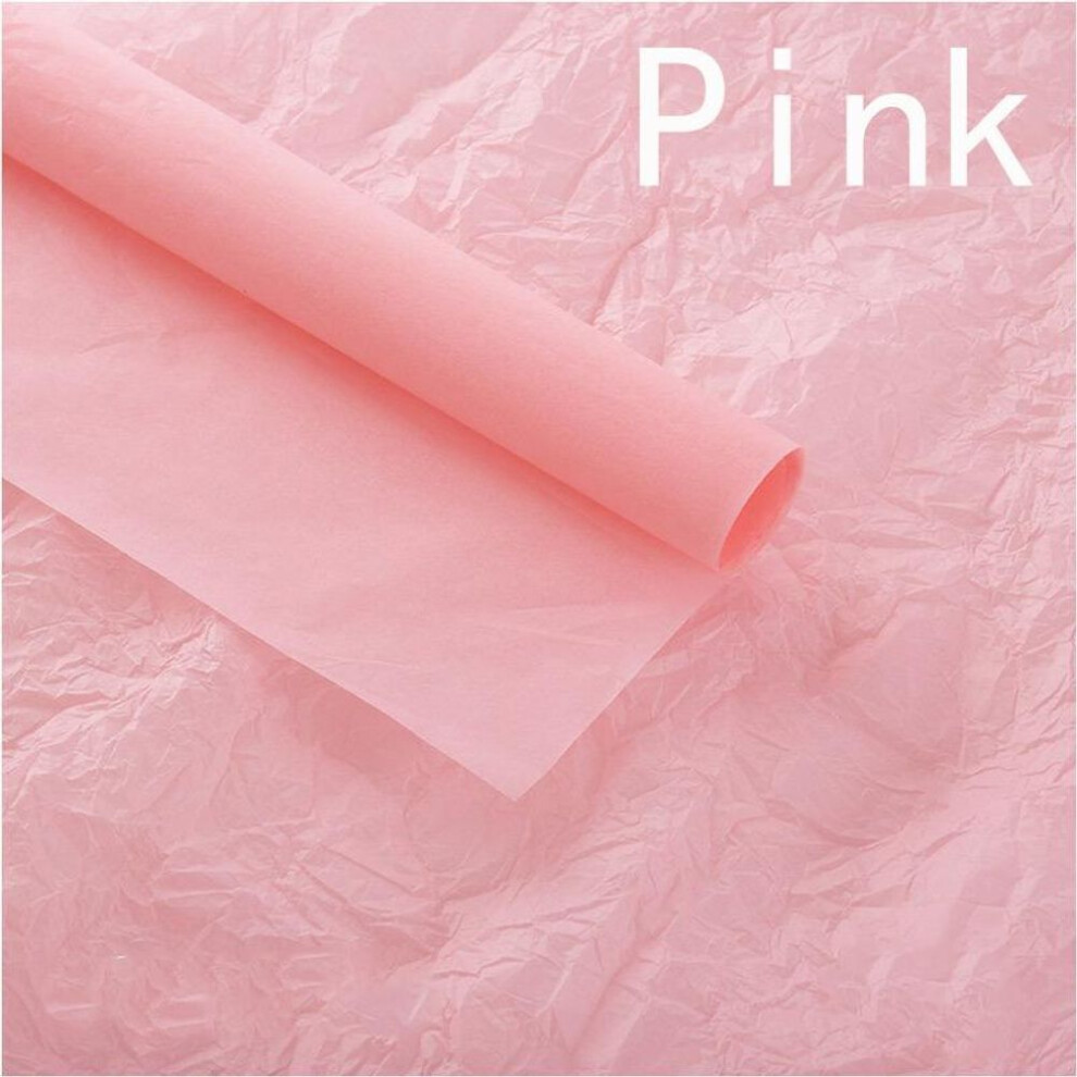 (pink) 10pcs/pack 50*66cm Tissue Paper Flower Bouquet Wrapping Paper For Florist Wedding Birthday Party Gift Packing Decor Diy Crafts Paper