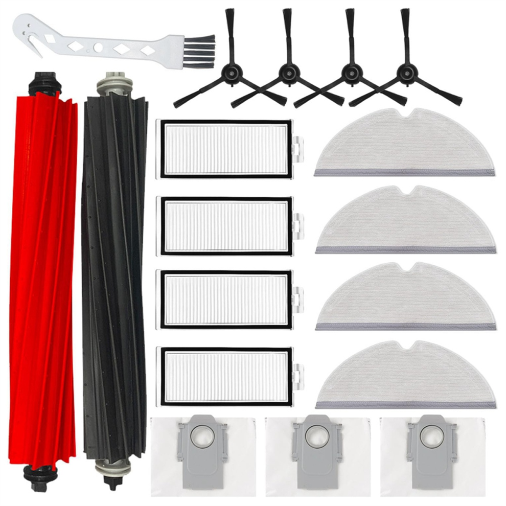 18 Piezas De Repuesto Para Q5 Pro+ Q8 Max+ Accesorios Aspiradoras Cepillo Lateral Principal Filtro Mopa PañO Bolsa Polvo-image