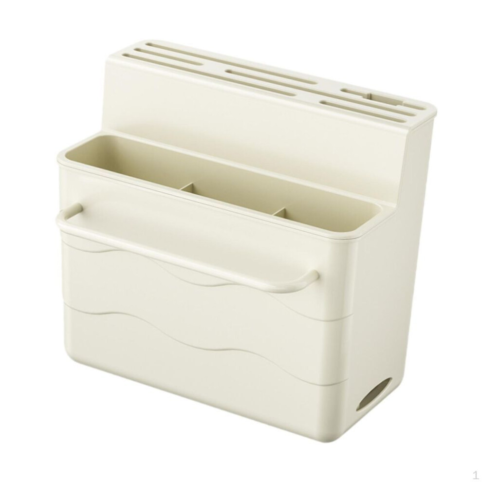 (white) Knife Block Knife Holder Modern Space Saving Kitchen Storage Organizer Cutlery Drying Rack