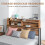 Homcom HOMCOM 4.6FT Double Bed Frame with Storage Headboard and Under Bed Storage 6
