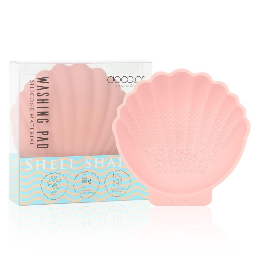 (pink) Docolor 1pcs Makeup Brushes Cleaning Pad For Makeup Brush Portable Washing Bowl Powder Puff Beauty Tool Silicone Scrub Pad Cleaning Pad