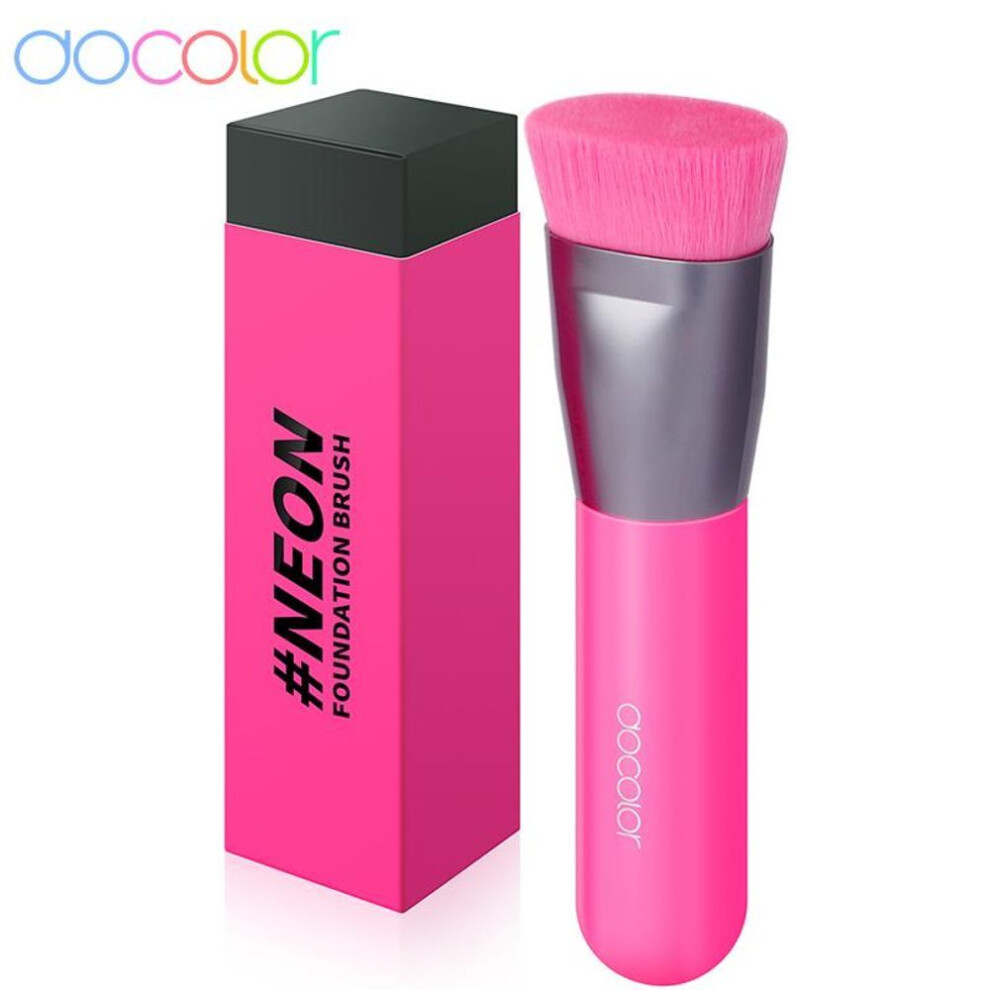 (pink) Docolor Makeup Brush Soft Curved Bristles Foundation Powder Brush Contour Make Up Brushes For Beauty Essential Makeup Tool