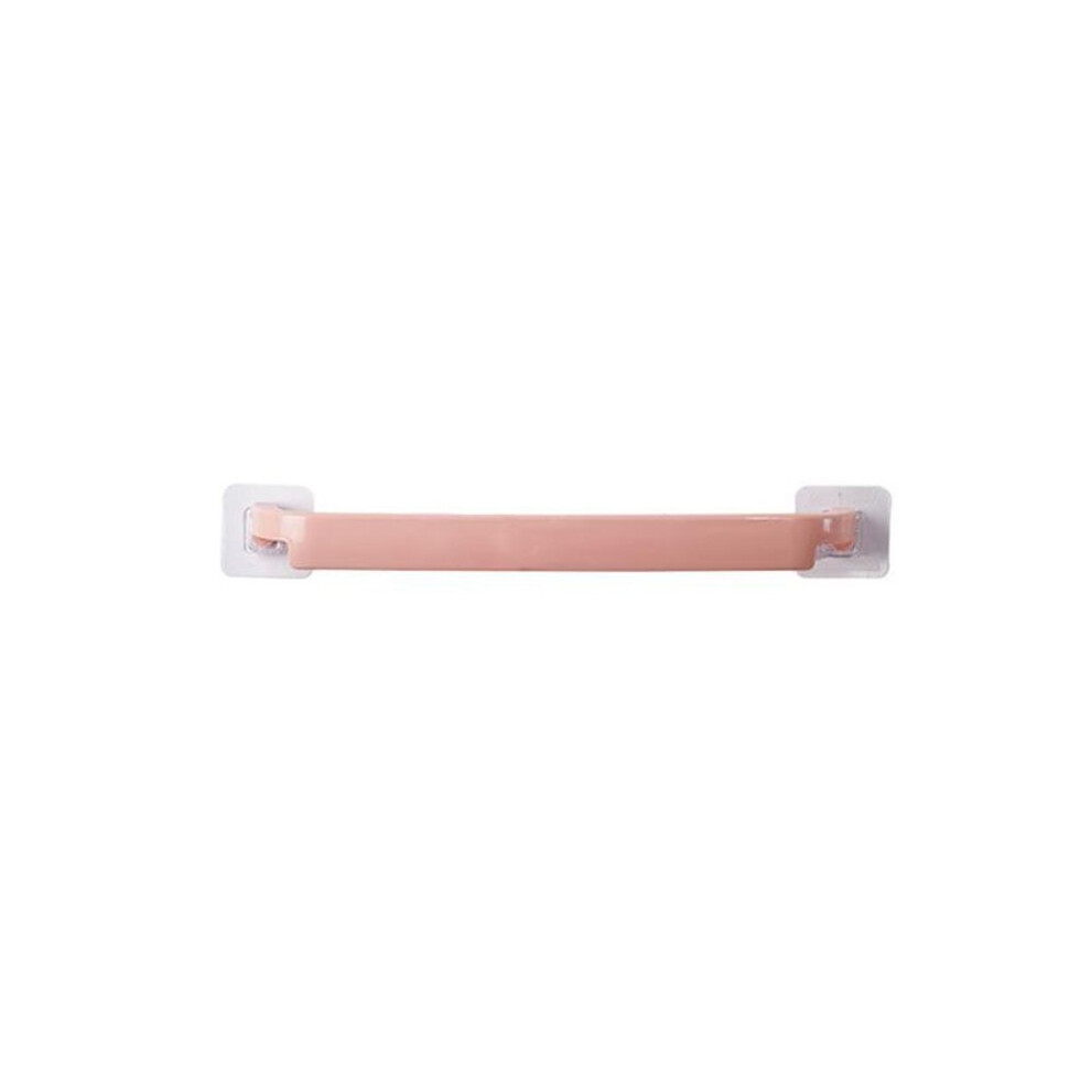 (pink) Self-adhesive Towel Holder Rack Wall Mounted Towel Hanger Bathroom Towel Bar Shelf Roll Holder Hanging Hook Bathroom Organizer
