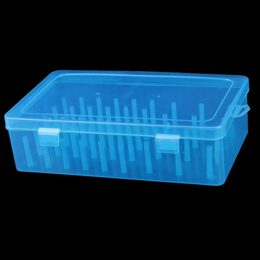 (blue) 42 Axis Sewing Threads Box Transparent Needle Wire Storage Organizer Containers