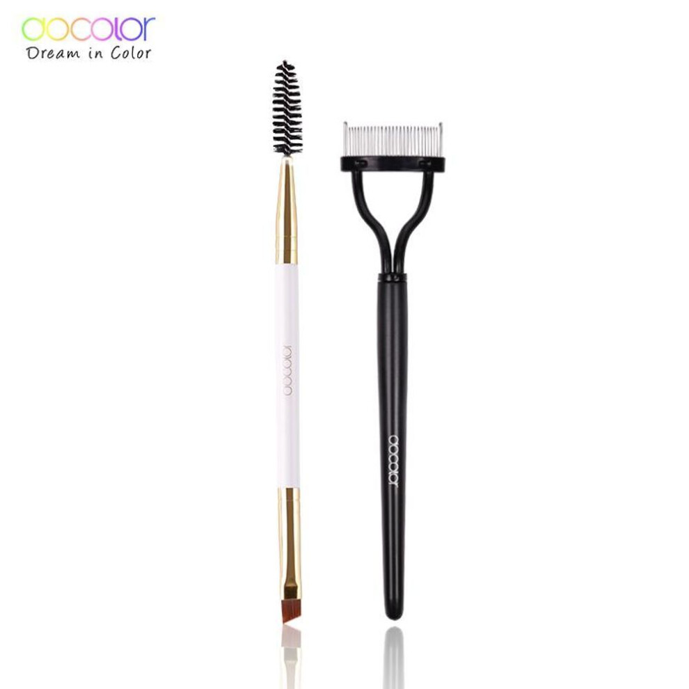 Docolor Eyebrow Makeup Brush + Eyelash Comb Professional Beauty Essential Eye Make Up Tools