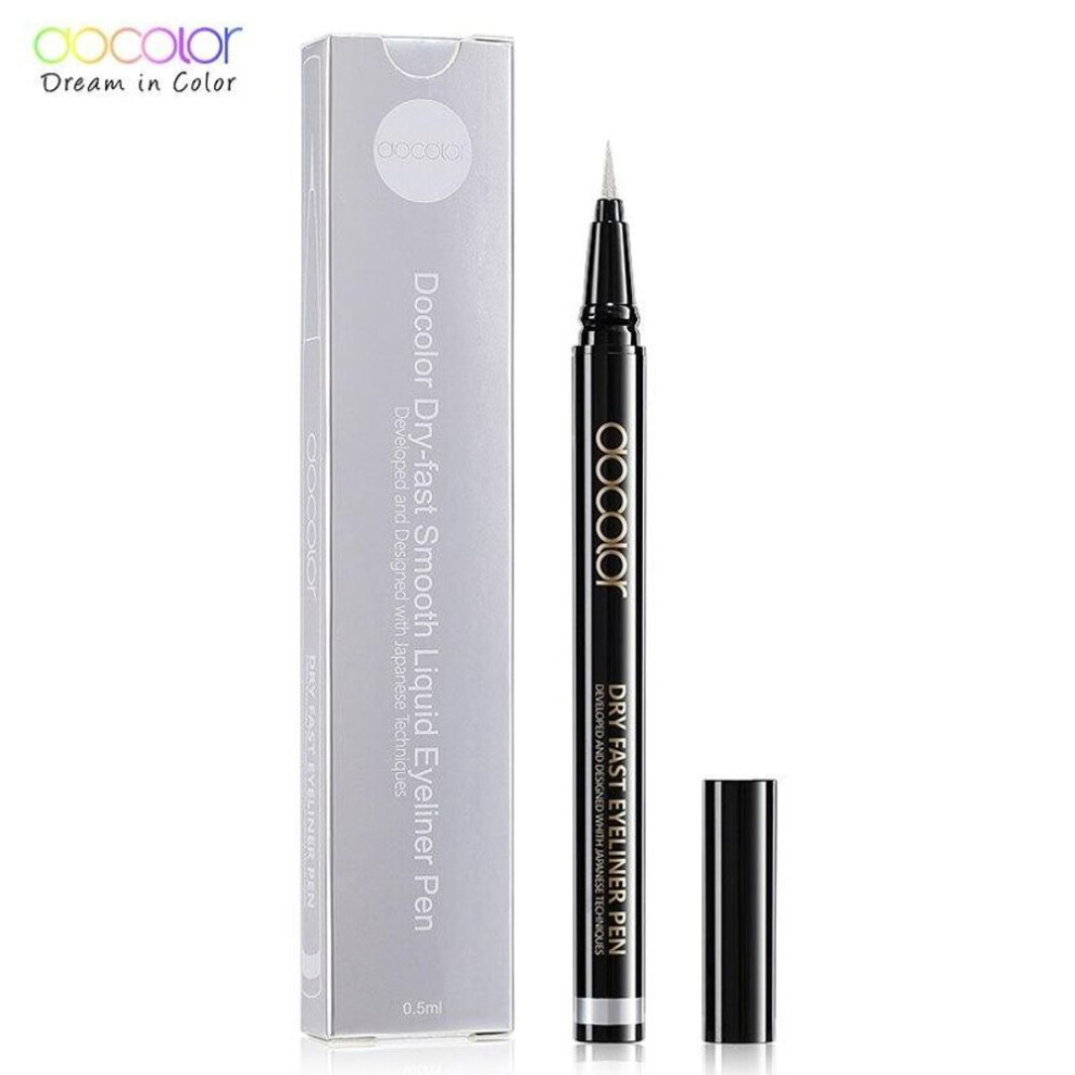 (silver) Docolor Liquid Eyeliner Eye Make Up Super Waterproof Long Lasting Eye Liner Easy To Wear Eyes Makeup Cosmetics Tools