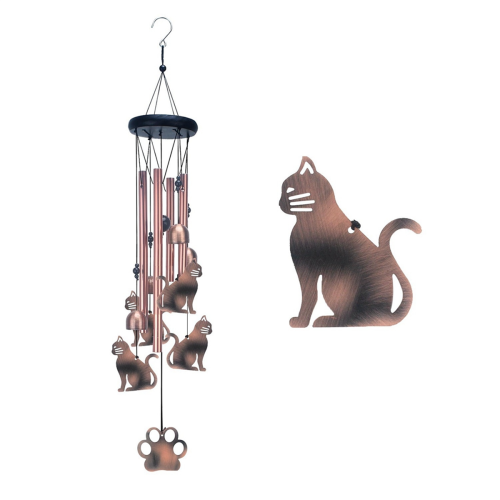 Wind Chimes Outdoor Animal Cats Lovers Gift 2