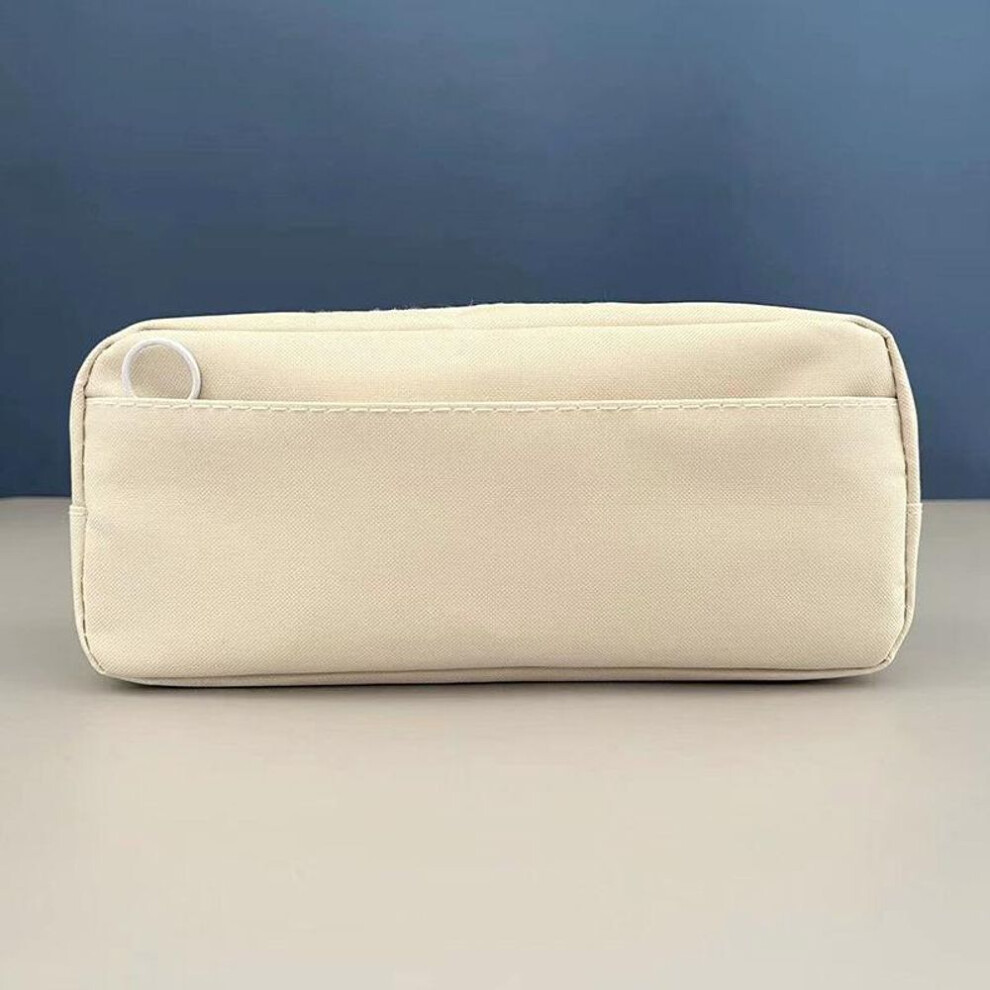 (white) Black Capacity Pencil Case Kawaii Cute Pencils Cases Student Pen Case Big School Supplies Stationery Pencil Bags Pencil Pouch