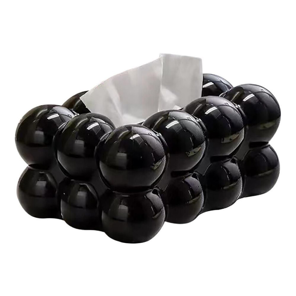 (black) Cotton Candy Drawer Light Luxury Home Living Room Creative 2024 New High-end Dining Table Tissue Box Plastic