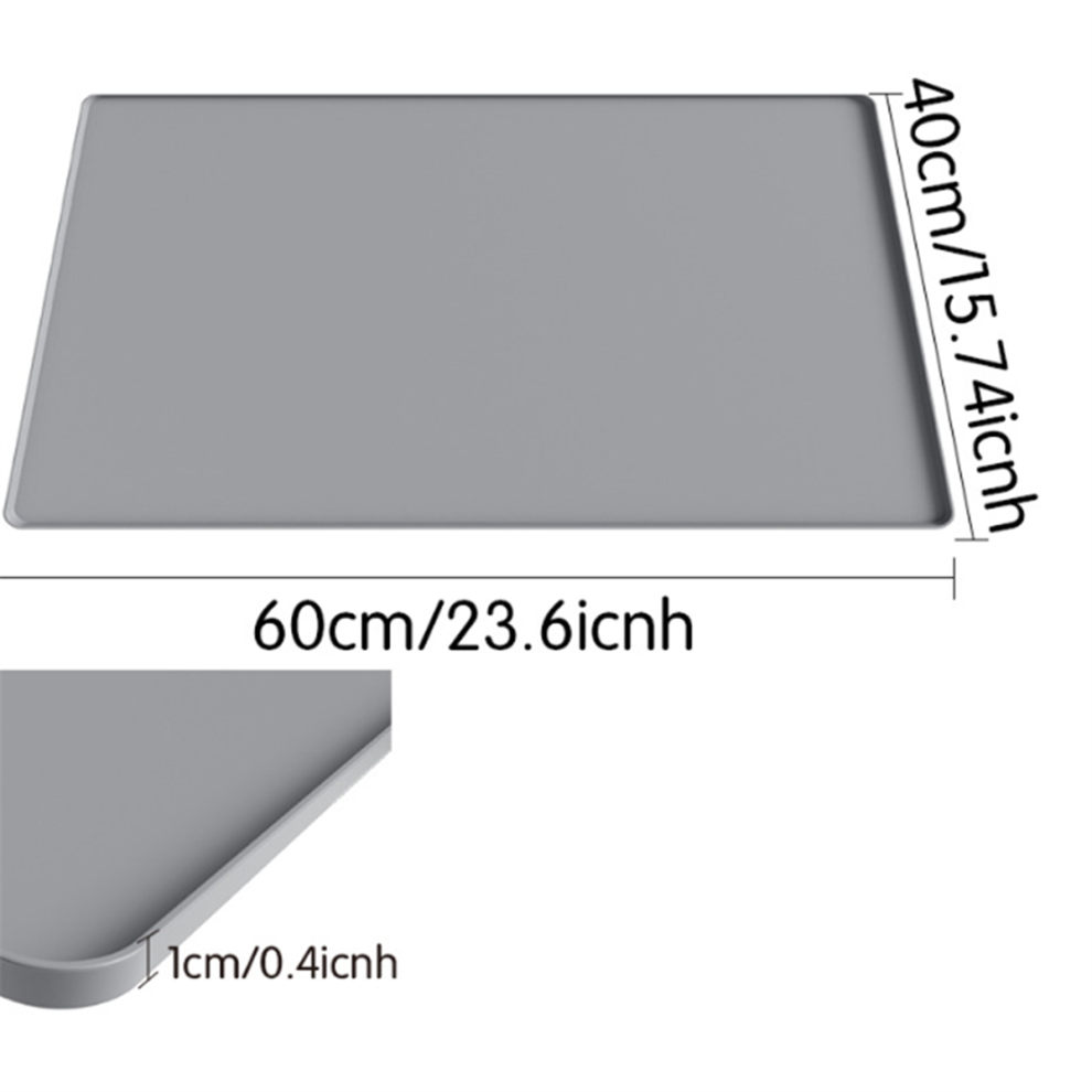 Alfombrilla Silicona Para Café 15,75 X 23,6 Pulgadas, Barra Con Tapete Secar Platos Desmontable, EstacióN FáCil Limpieza, Negro-image