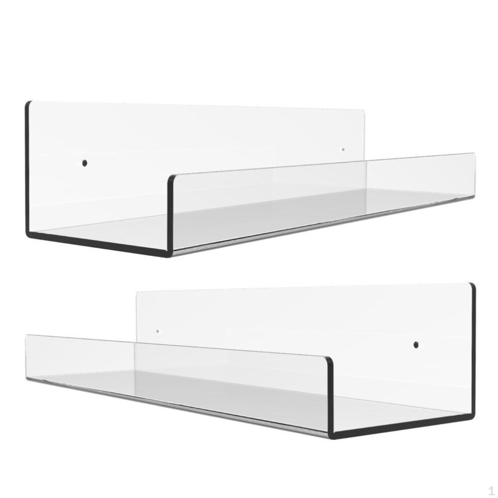 Acrylic Shower Rack Shelf Caddies Clear Wall Mount Floating Shelves For Bathroom