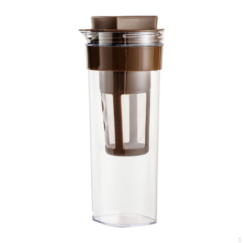 (brown) 1.1l Cold Brew Coffee Maker For Outdoor And Office Use With Yogurt Filter