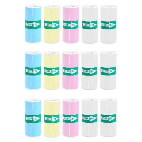 15 Rolls Thermal Sticker Paper for Mini Printer Maker 1