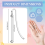 20 Pcs Beadable Bookmarks DIY Metal Blank Bar Bookmark Silver 3