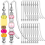 20 Pcs Beadable Bookmarks DIY Metal Blank Bar Bookmark Silver 2