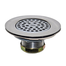Danco 10644 4-1/2"" Mobile Home Flat Top Shower Drain Strainer Chrome