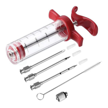 Kit de Inyector Carne Plástico, Adobo para Pavo con Capacidad, Jeringa Barbacoa y Parrilla un Mejorado