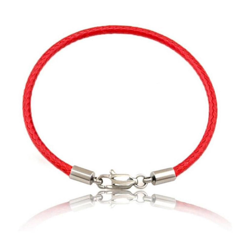 (Red) Fashion Beanty Adjustable Cute Simple 1pc Graceful Jewelry Gifts Rope Hot Sale Leather Black/red Lucky Couples Bracelets Charm Bracelets Knit Lovers