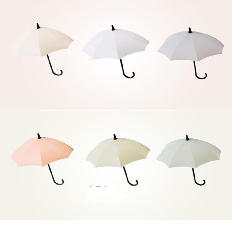 6pcs / Set Umbrella Hooks Kitchen Bathroom Storage Container Wall Door Cupboard Decor Hanger Decorati