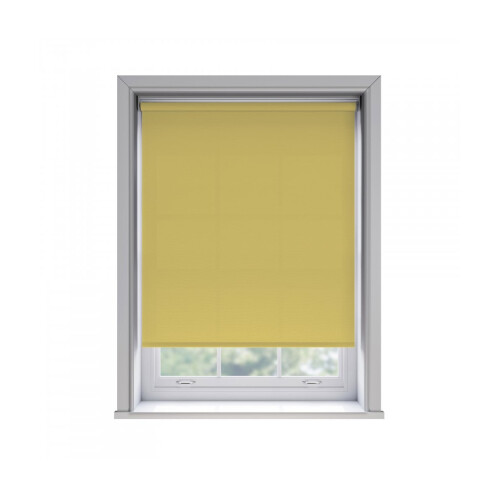 (120cm) No Drill Ochre Thermal Blackout Roller Blind (170cm Drop)