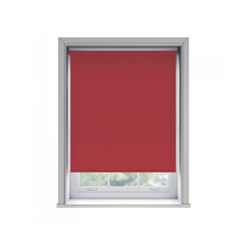 (45cm) No Drill Red Thermal Blackout Roller Blind (170cm Drop)