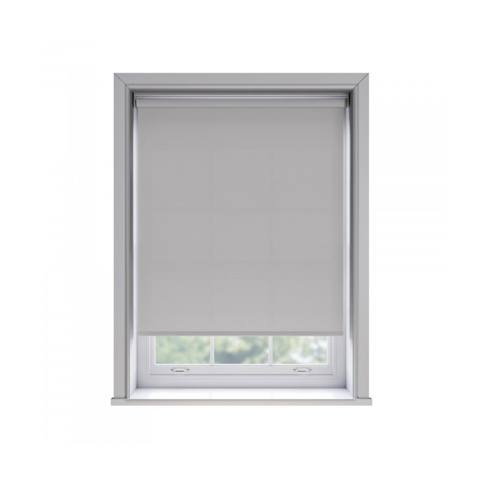 Newedgeblinds (45Cm) No Drill Light Grey Thermal Blackout Roller Blind (170Cm Drop)