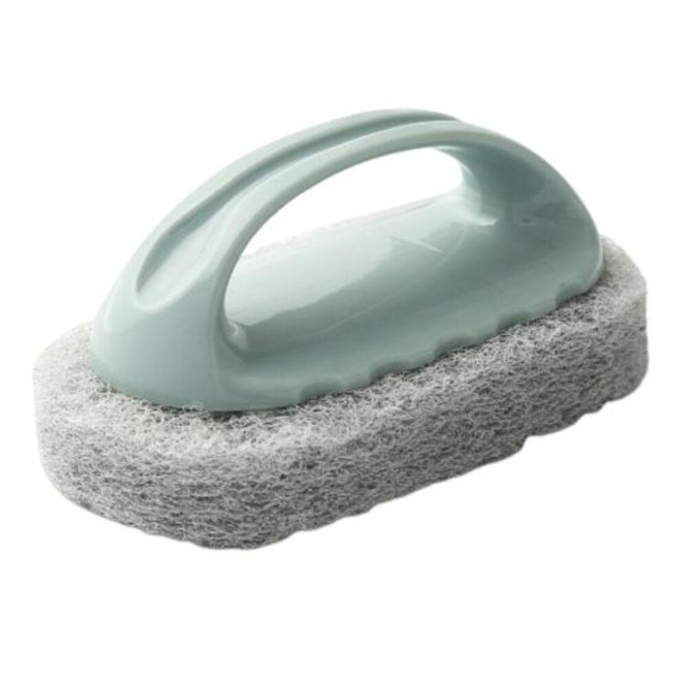 (blue) Cleaning Brush Scouring Pad With Handle Design Non-scratch Dry Wet Use Easy Grip Tile Scrubber Brush Cleaning Tool