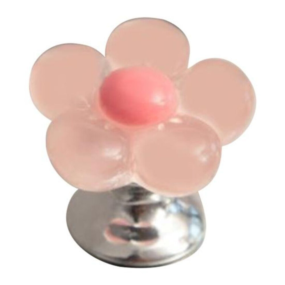 (pink) Flower Shape Toilet Press Button Ergonomic Self-adhesive Nail Protector Hygienic Water Tank Drain Buttons For Bathroom Decor Accessories