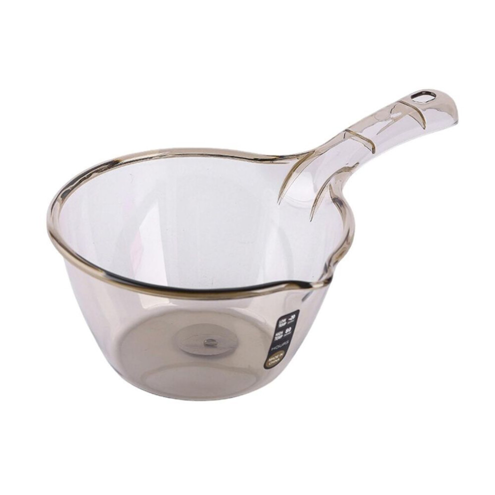 (grey) Non-slip Long Handle Water Ladle Multipurpose Hair Washing Shower Plastic Dipper Scoop Kitchen Bathroom Gadgets