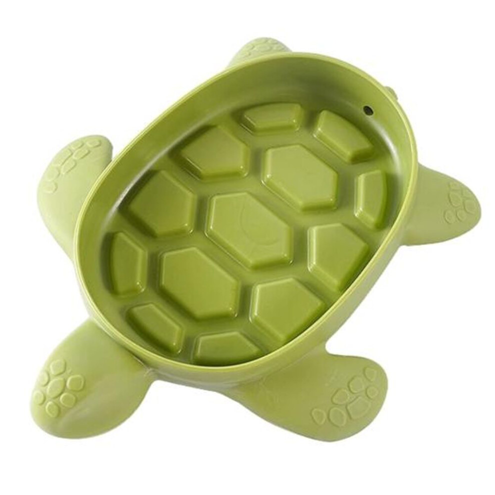 (as the picture) Soap Box Cute Turtle Shape Drain Soap Holder Tray Anti-slip Bathroom Storage Tray Home Kitchen Supplies