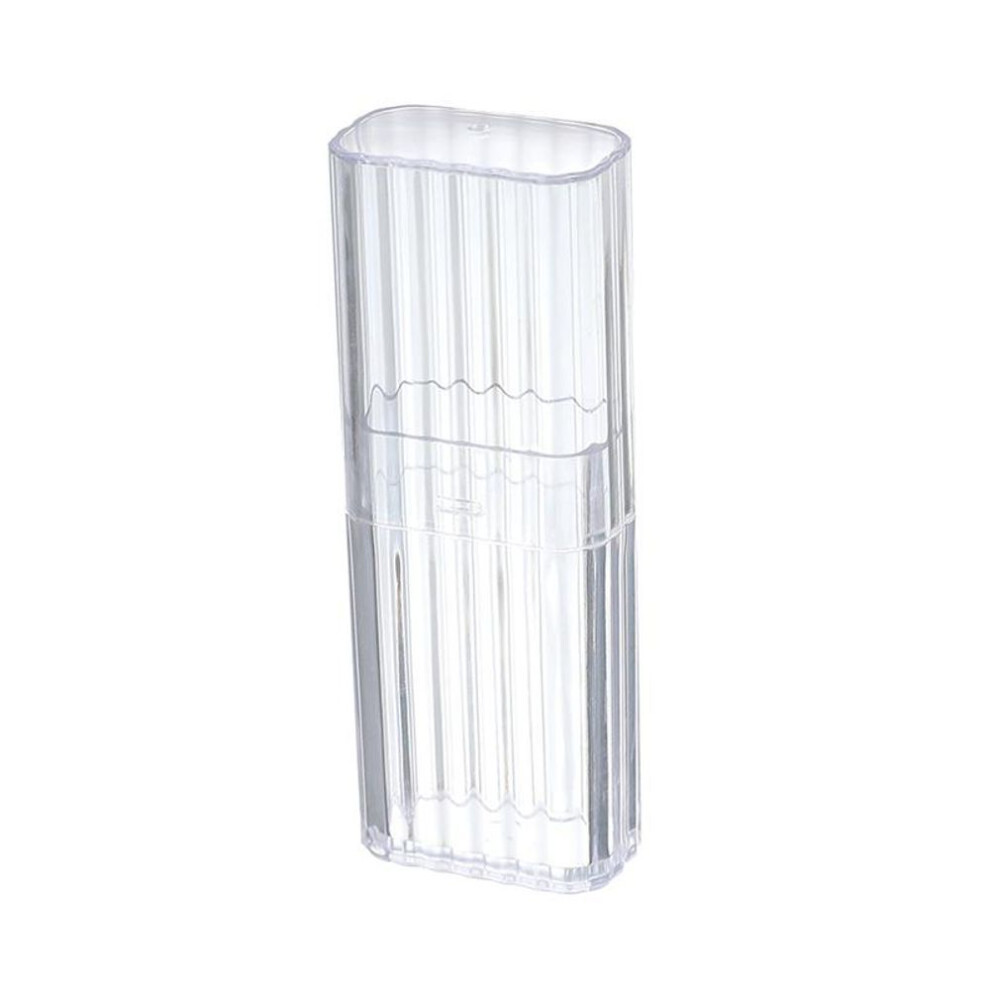 (white) Household Storage Supplies Cotton Swab Storage Box Portable Travel Toothpick Band-aid Box Small Object Transparent Storage Box