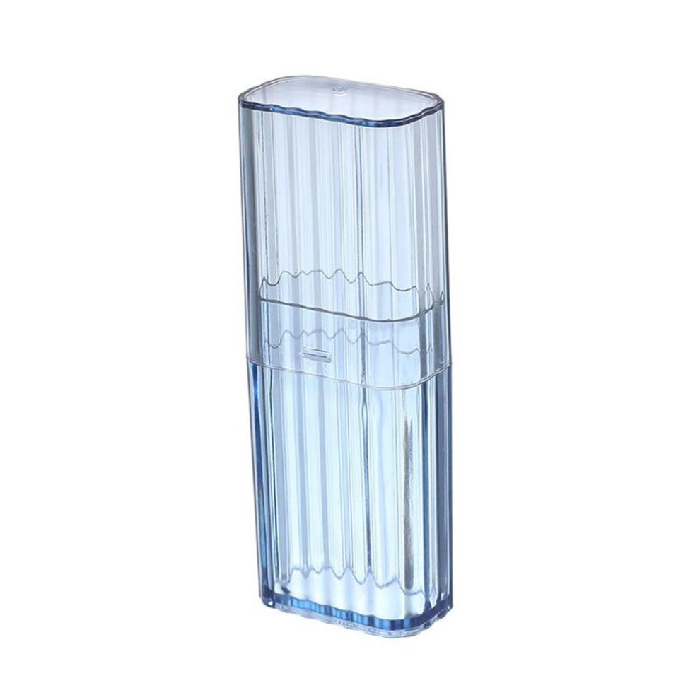 (blue) Household Storage Supplies Cotton Swab Storage Box Portable Travel Toothpick Band-aid Box Small Object Transparent Storage Box