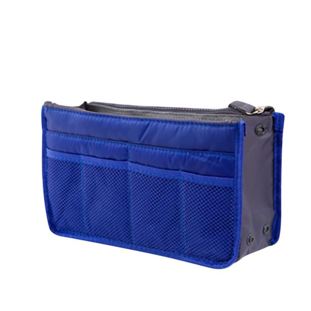 (blue) Handbag Organiser Travel Insert Purse Large Liner Organizer Tidy Bag